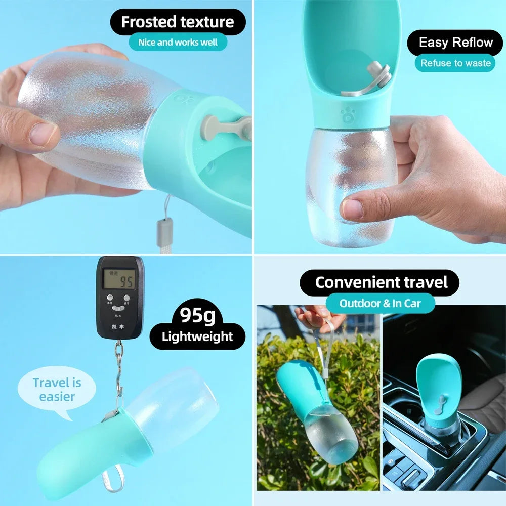 Trail & Tails Portable Pet Water Bottle — Leakproof Travel Hydration for Dogs & Cats