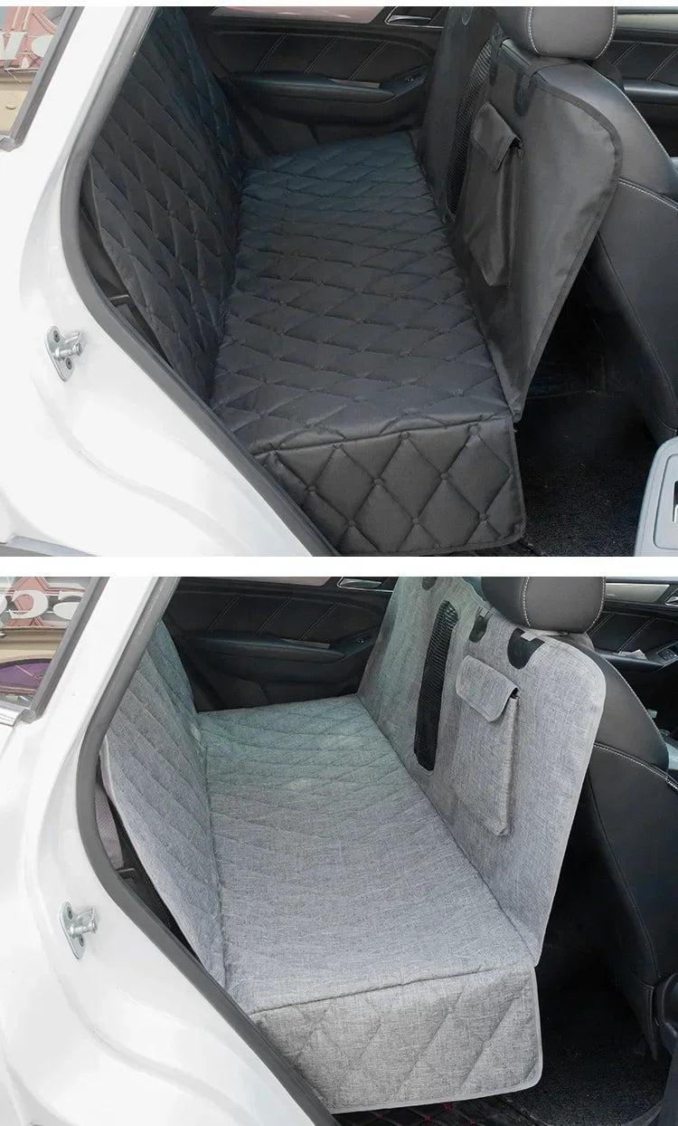 Trail & Tails Waterproof Dog Car Seat Cover — Hammock Style with Safety Pad