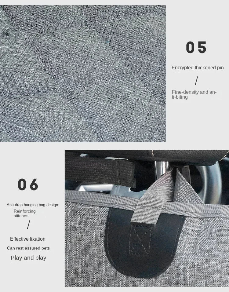 Trail & Tails Waterproof Dog Car Seat Cover — Hammock Style with Safety Pad