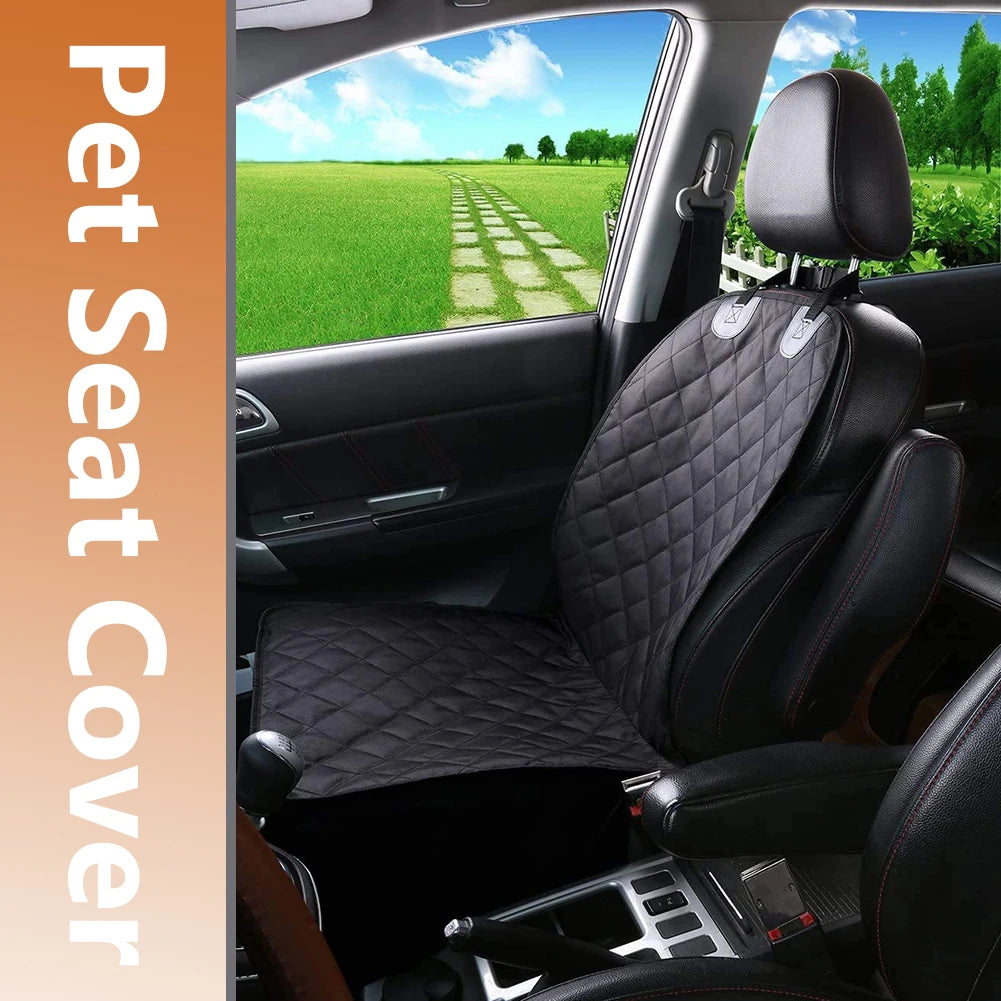 Trail & Tails Front Seat Pet Cover — Waterproof, Non-Slip, and Travel-Ready